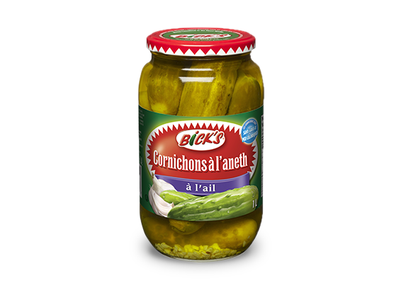 Cornichons &agrave; l'aneth &agrave; l'ail <strong>Bick&rsquo;s<sup>&reg;</sup></strong>