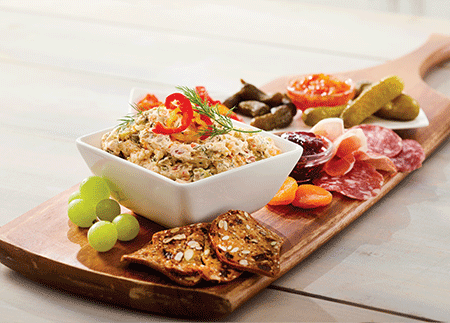 Retro Cheese Ball Dip Platter